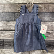 Load image into Gallery viewer, NEW APPLE PARK ORGANIC CHAMBRAY OVERALL DRESS 6-12 MO
