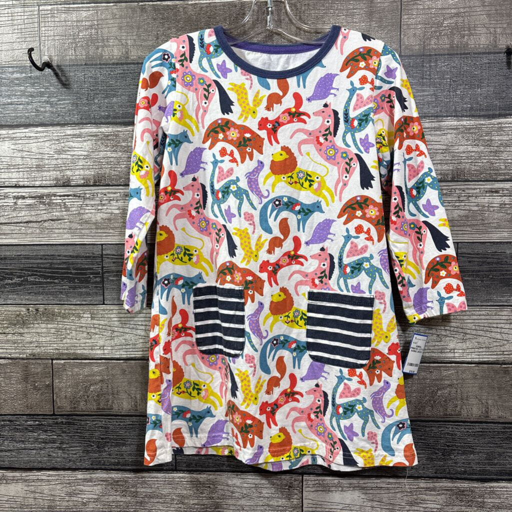 ANIMAL PRINTED COTTON SWING DRESS 7