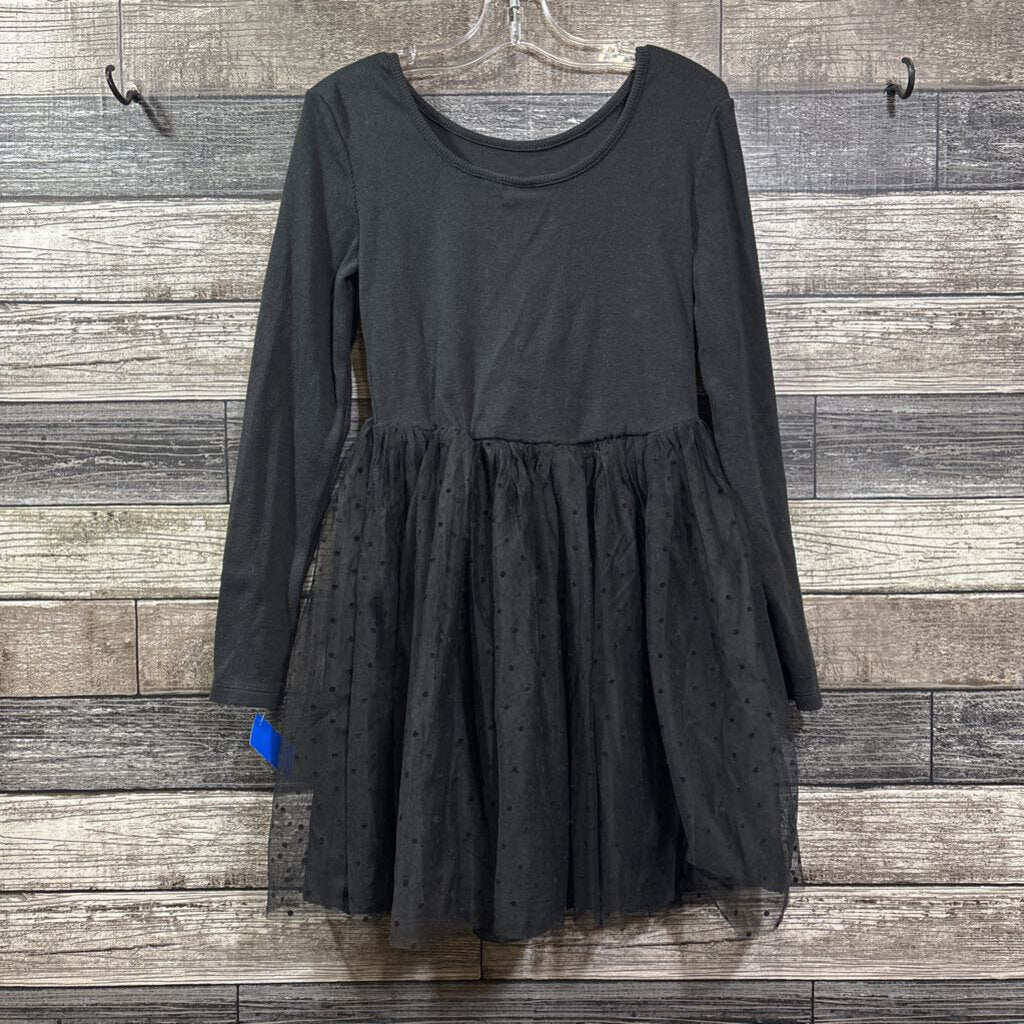 GAP LS RIBBED DRESS WITH TULLE SKIRT 10