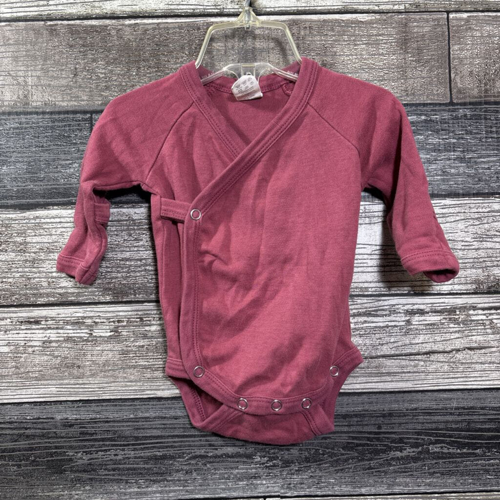 KATE QUINN ORGANICS LS SIDE SNAP BODYSUIT 0-3 MO