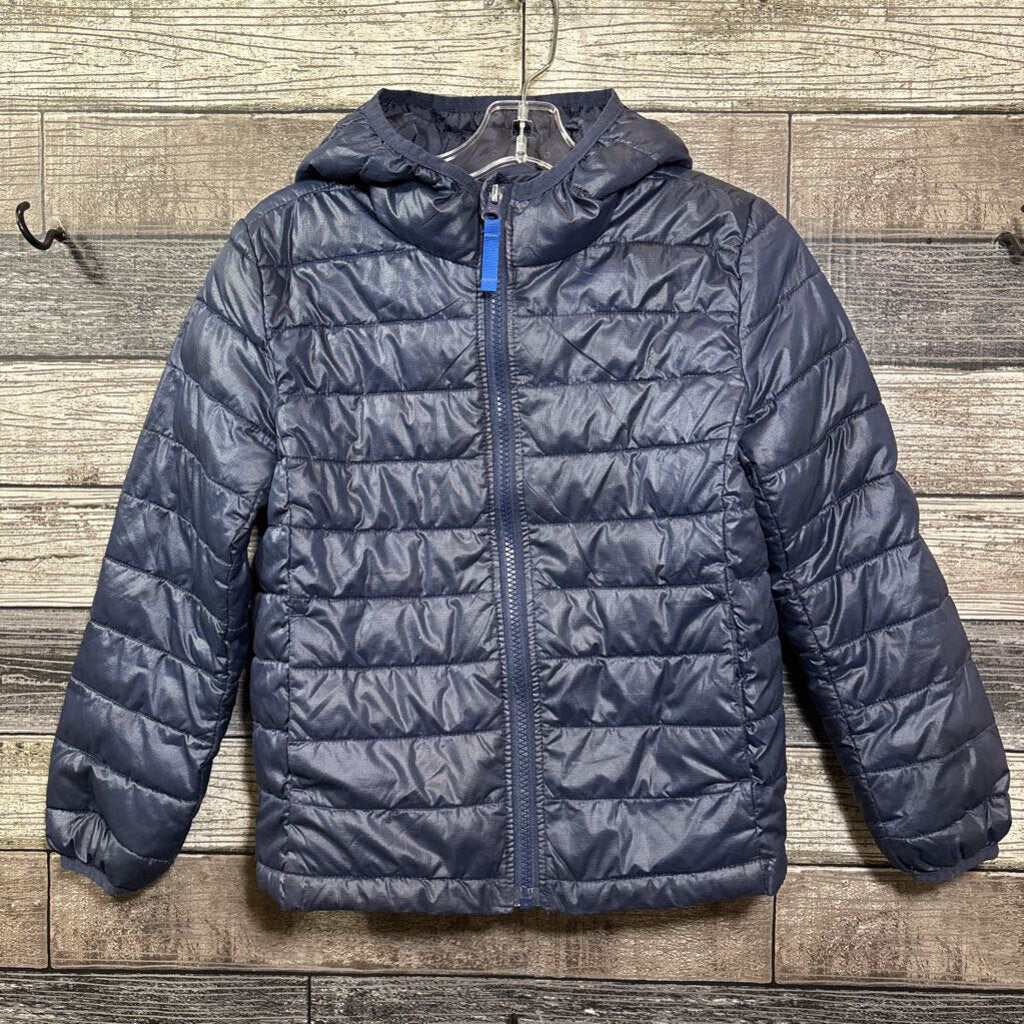 PRIMARY HOODED LIGHTWEIGHT WATER RESISTANT PUFFER JACKET 6/7