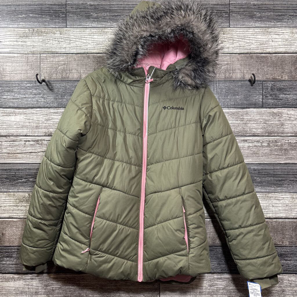 COUMBIA PUFFER COAT WITH REMOVEABLE FUR ON HOOD 14/16