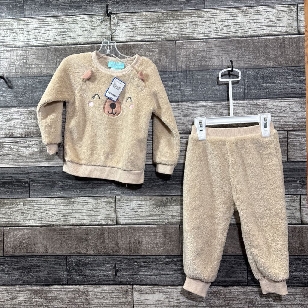 PEKKLE 2PC FLUFFY BEAR 2PC 18 MO