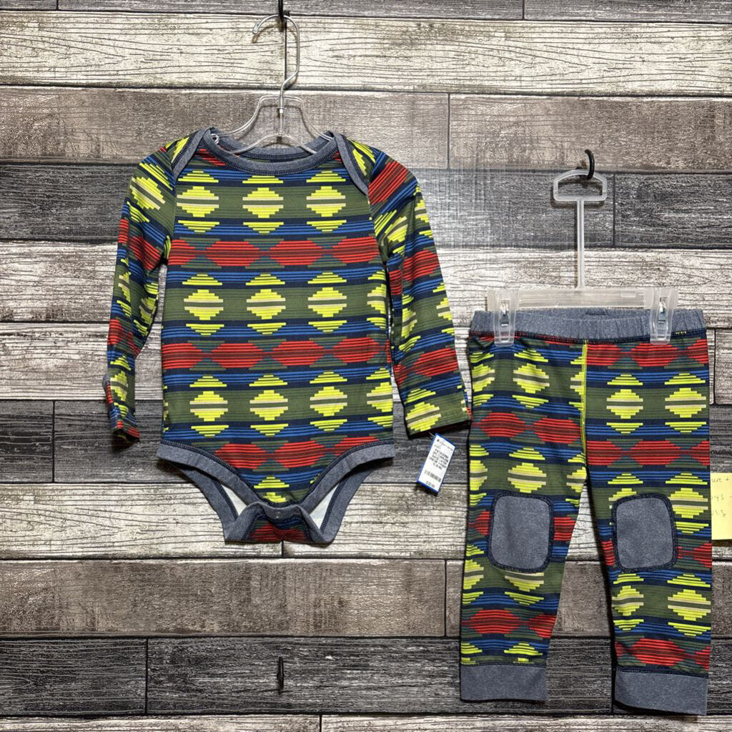 PATAGONIA 2PC CAPILENE BASE LAYER ONESIE + PANTS 12-18 MO