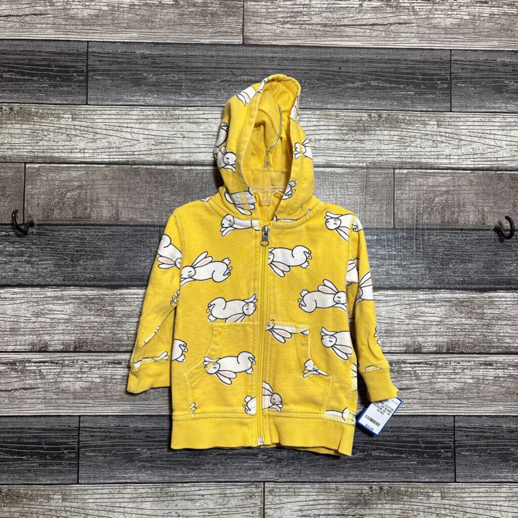 HANNA COTTON FULL ZIP BUNNY HOODIE 80 / 18-24 MO