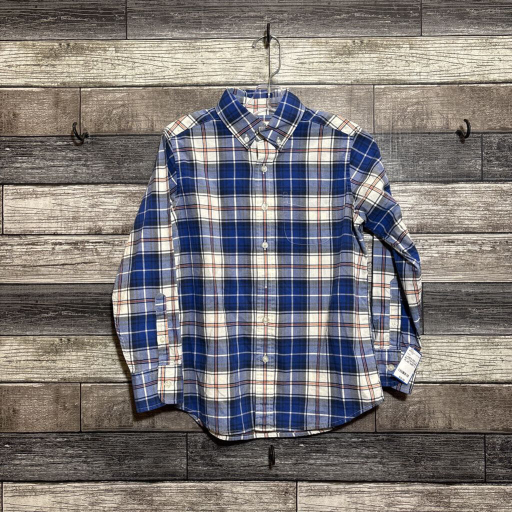 LANDS END LS BUTTON DOWN PLAID SHIRT 8