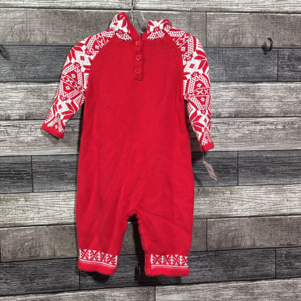 HANNA SWEATER HOODED ROMPER 70 / 9-12 MO