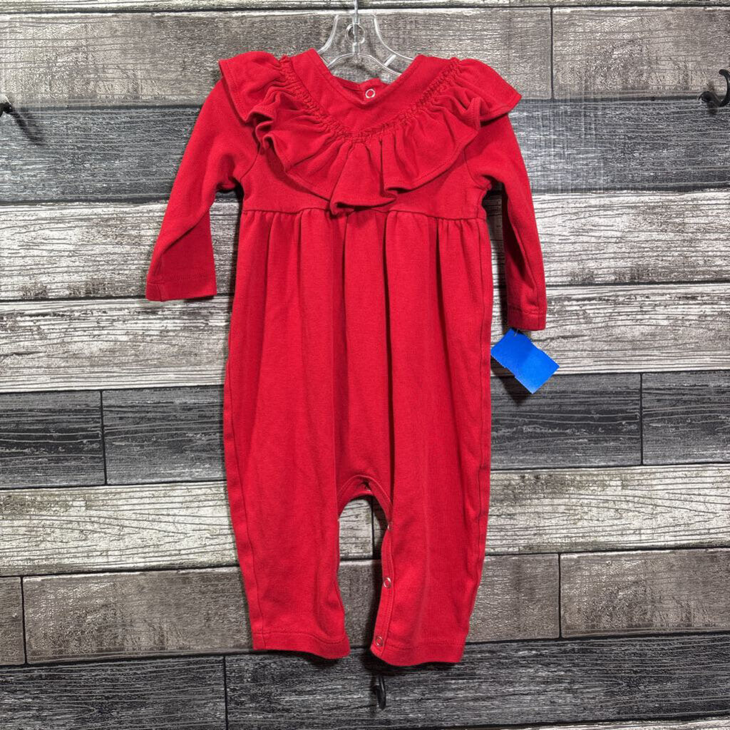 KATE QUINN ORGANIC COTTON RUFFLE ROMPER 6-12 MO