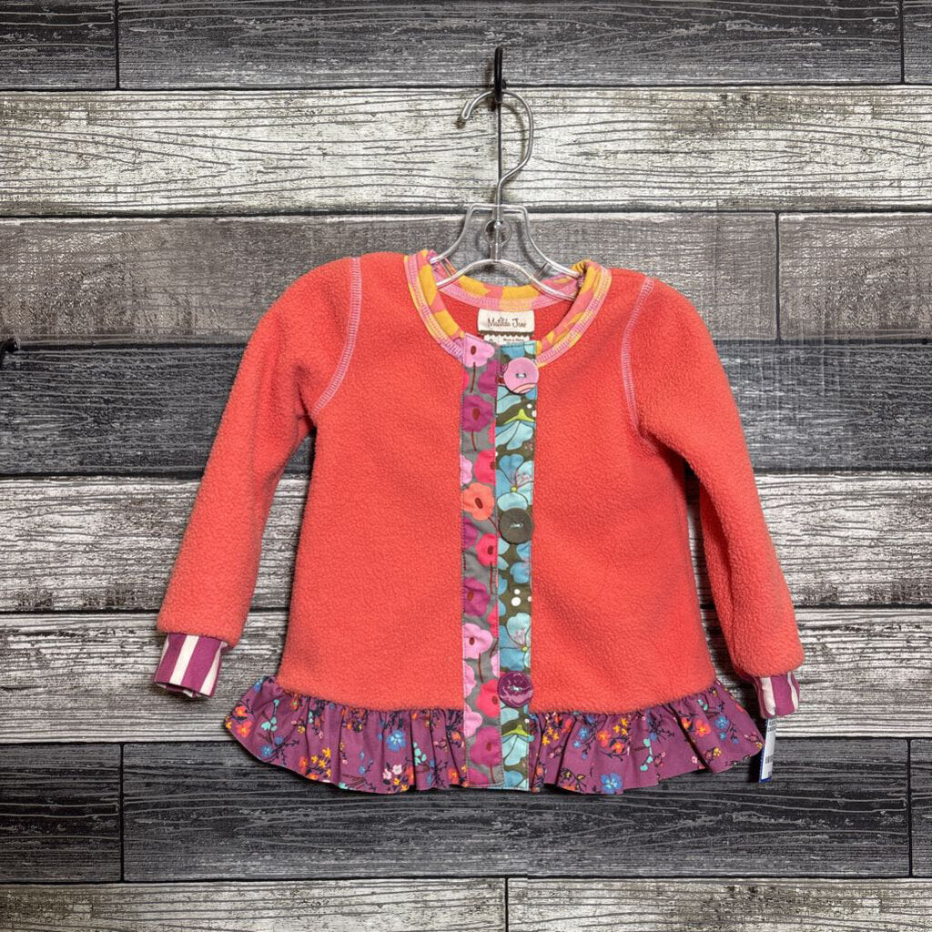 MATILDA JANE FLEECE RUFFLE CARDIGAN 12 MO