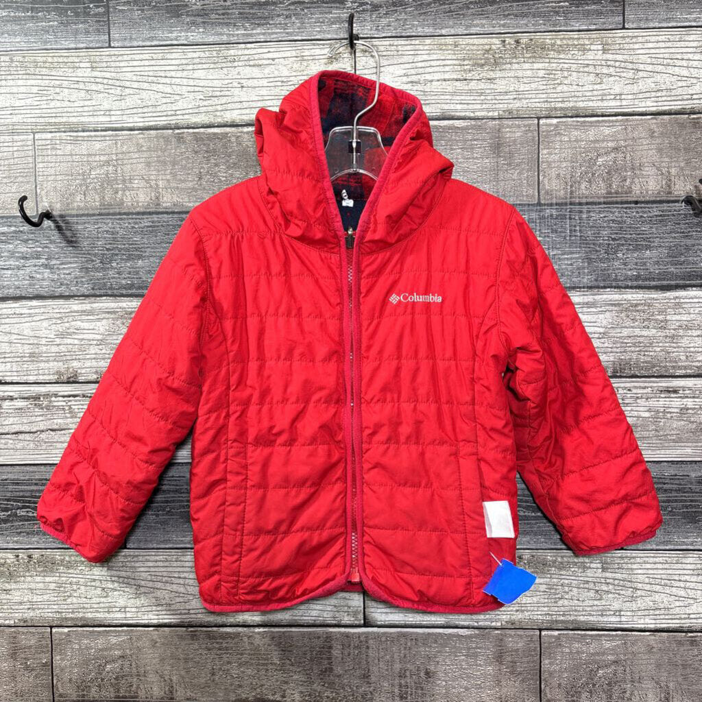 COLUMBIA REVERSIBLE HOODED FLEECE / PUFFER JACKET 4