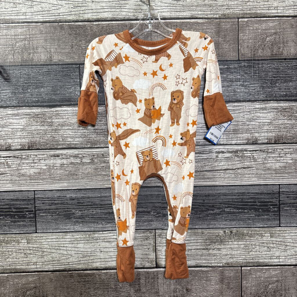 LITTLE SLEEPIES BAMBOO ROMPER NEWBORN