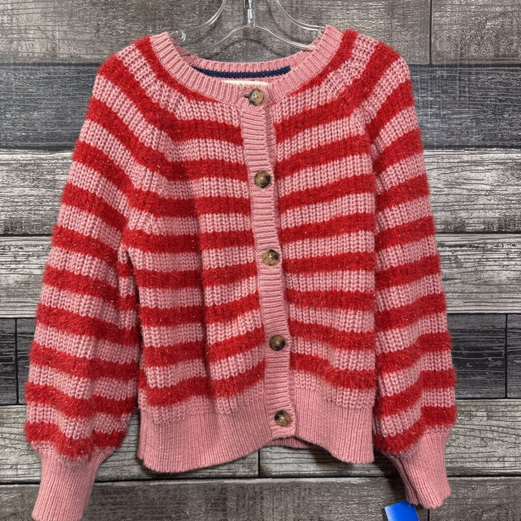 MINI BODEN SPARKLE STRIPED CARDIGAN 3/4