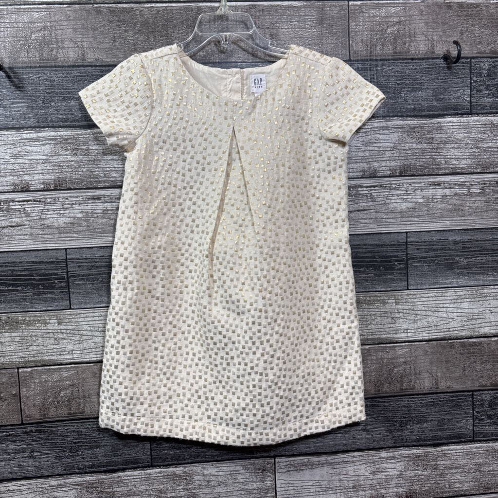 GAP SS GOLD SPECKED LINED DRESS 5