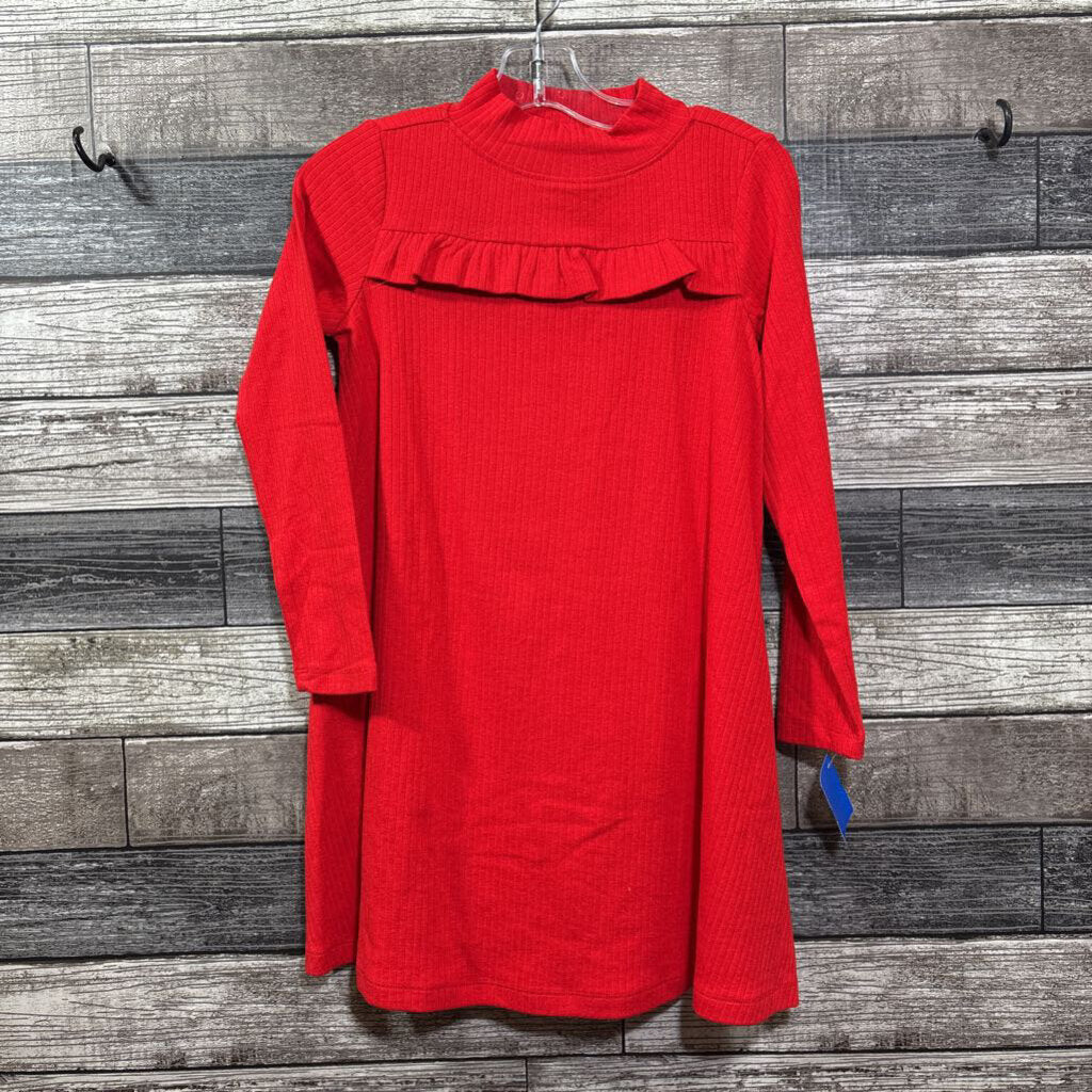 NEW HANNA LS RIBBED MOCK NECK DRESS 120 / 6-7