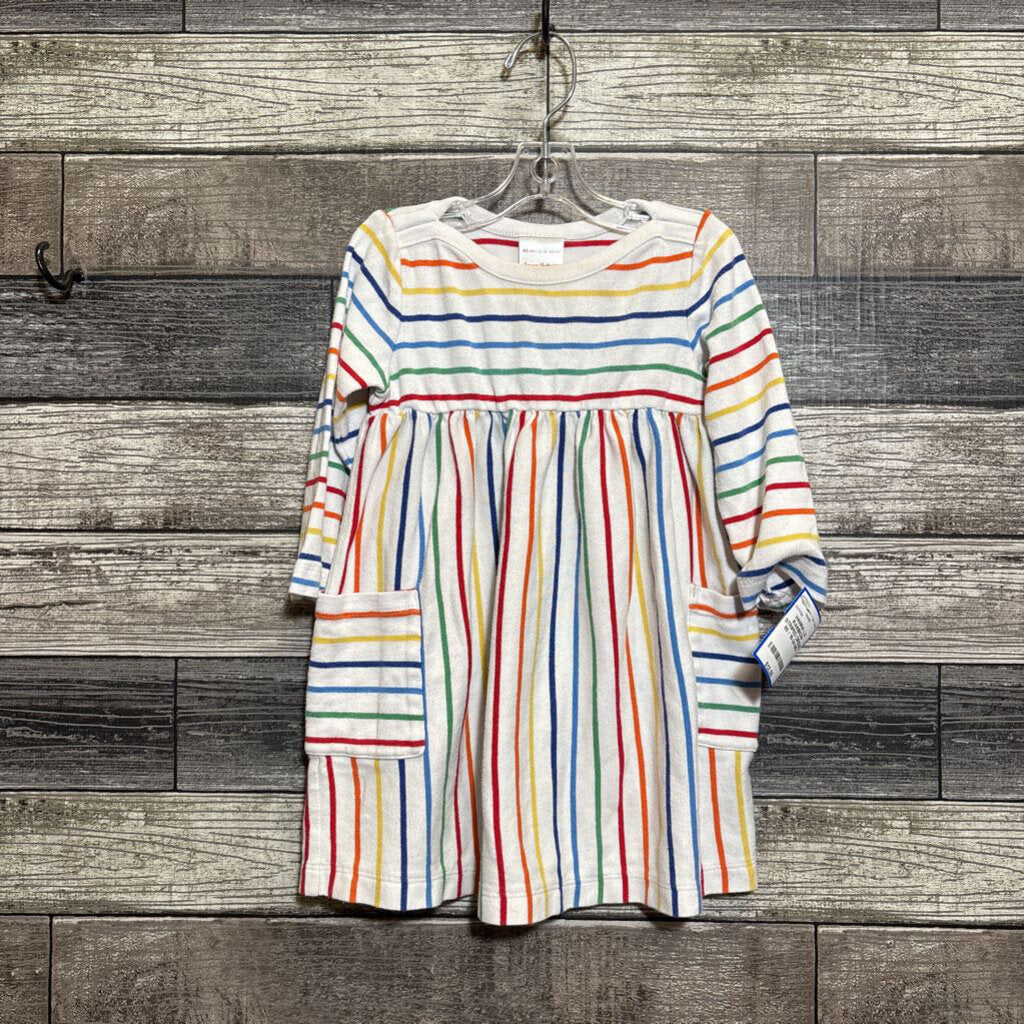 HANNA LS RAINBOW STRIPED DRESS 80 / 18-24 MO
