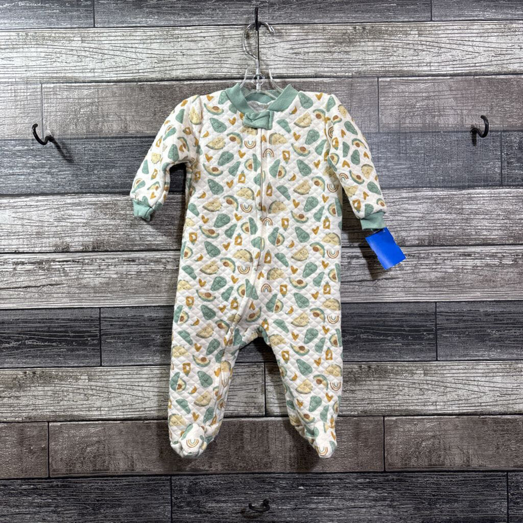 CHICK PEA QUILTED FOOTIE PJ 6-9 MO