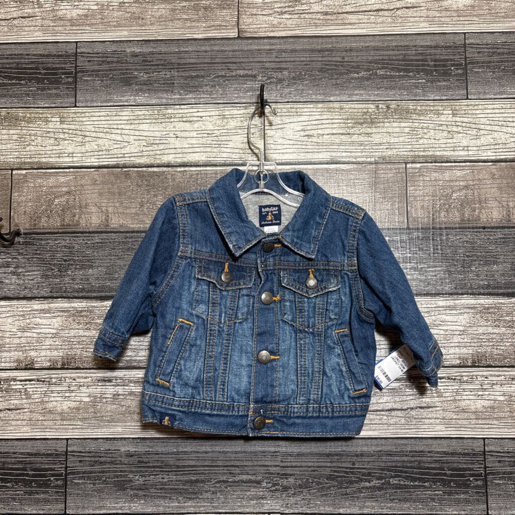 GAP JERSEY LINED DENIM JACKET 3-6 MO