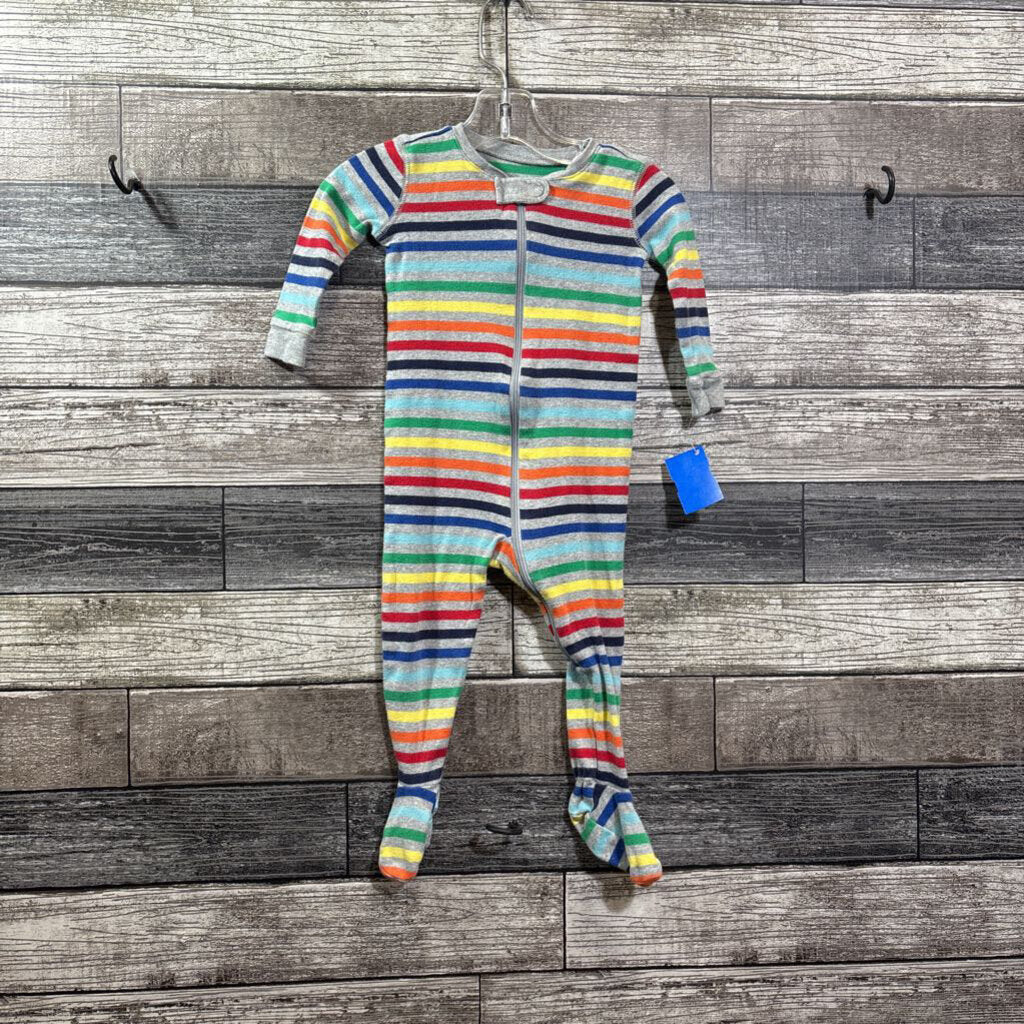 PRIMARY STRIPED FOOTIE PJ 9-12 MO