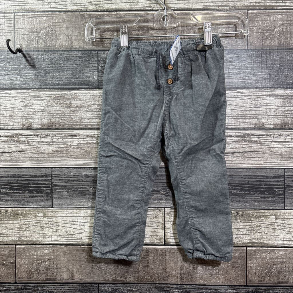 H&M JERSEY LINED CORDUROY PANTS 18 MO
