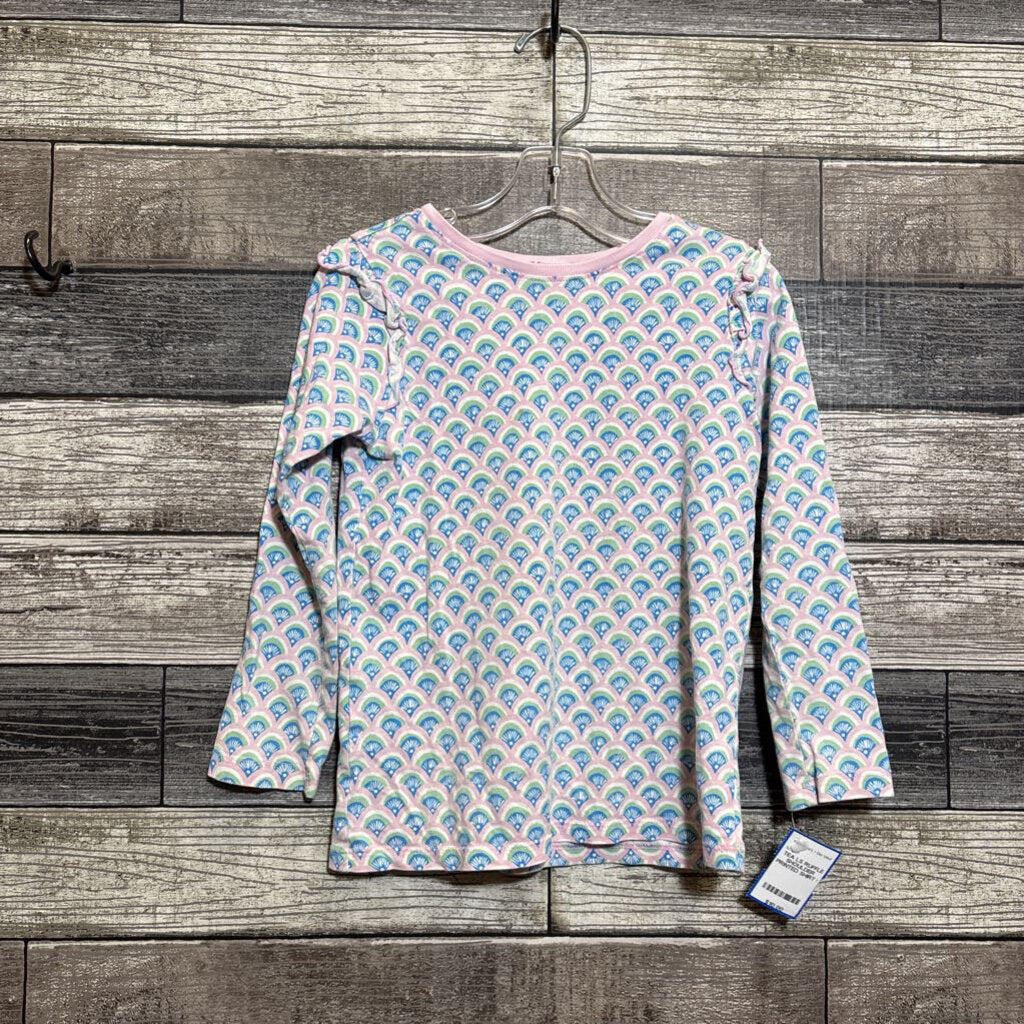 TEA LS RUFFLE SHOULDER PRINTED SHIRT 5
