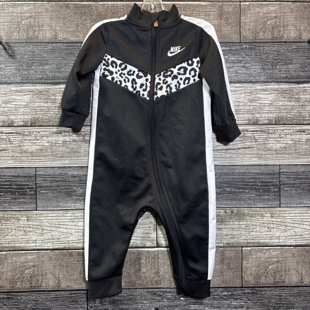 NIKE FULL ZIP HOODED ROMPER 9 MO