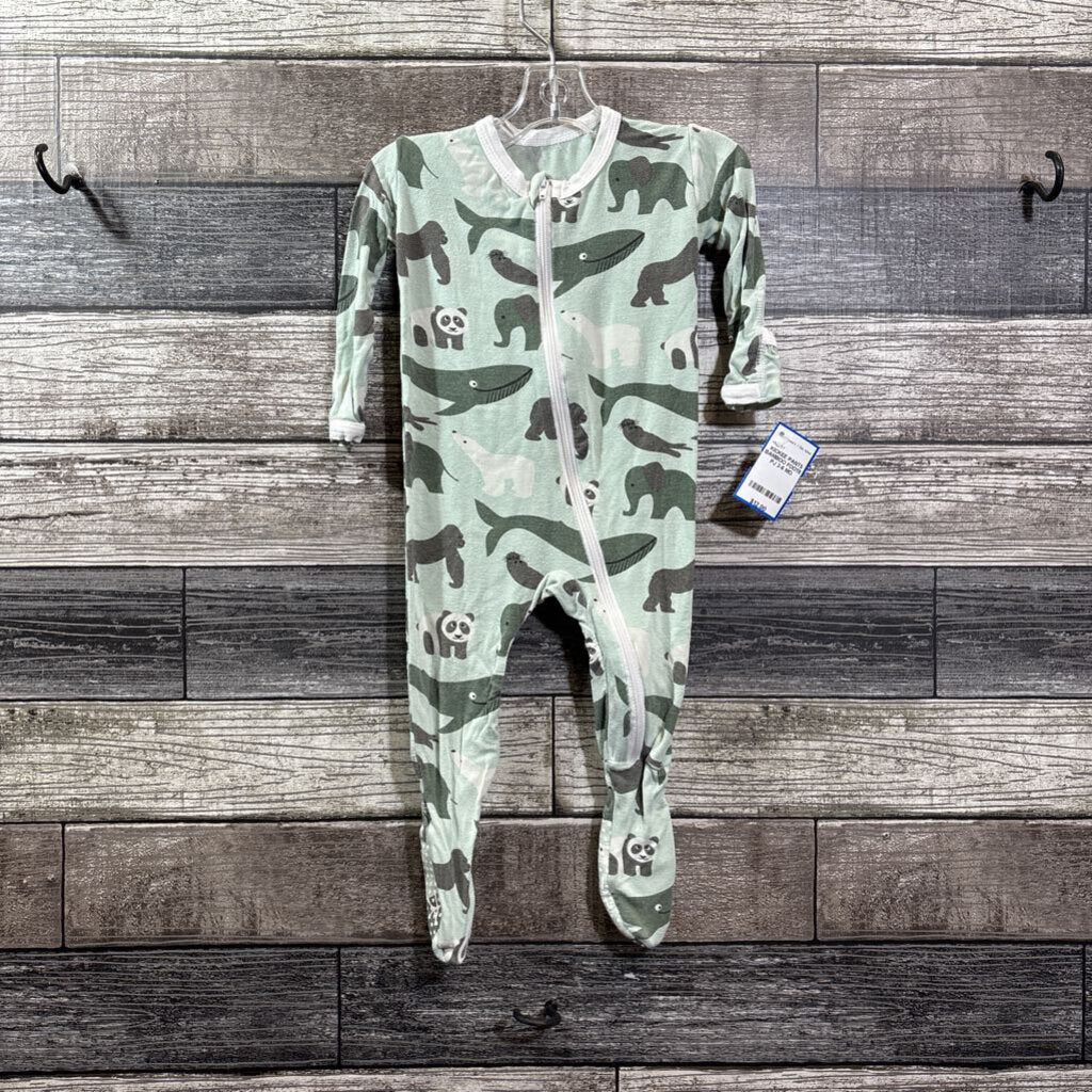KICKEE PANTS BAMBOO FOOTIE PJ 3-6 MO