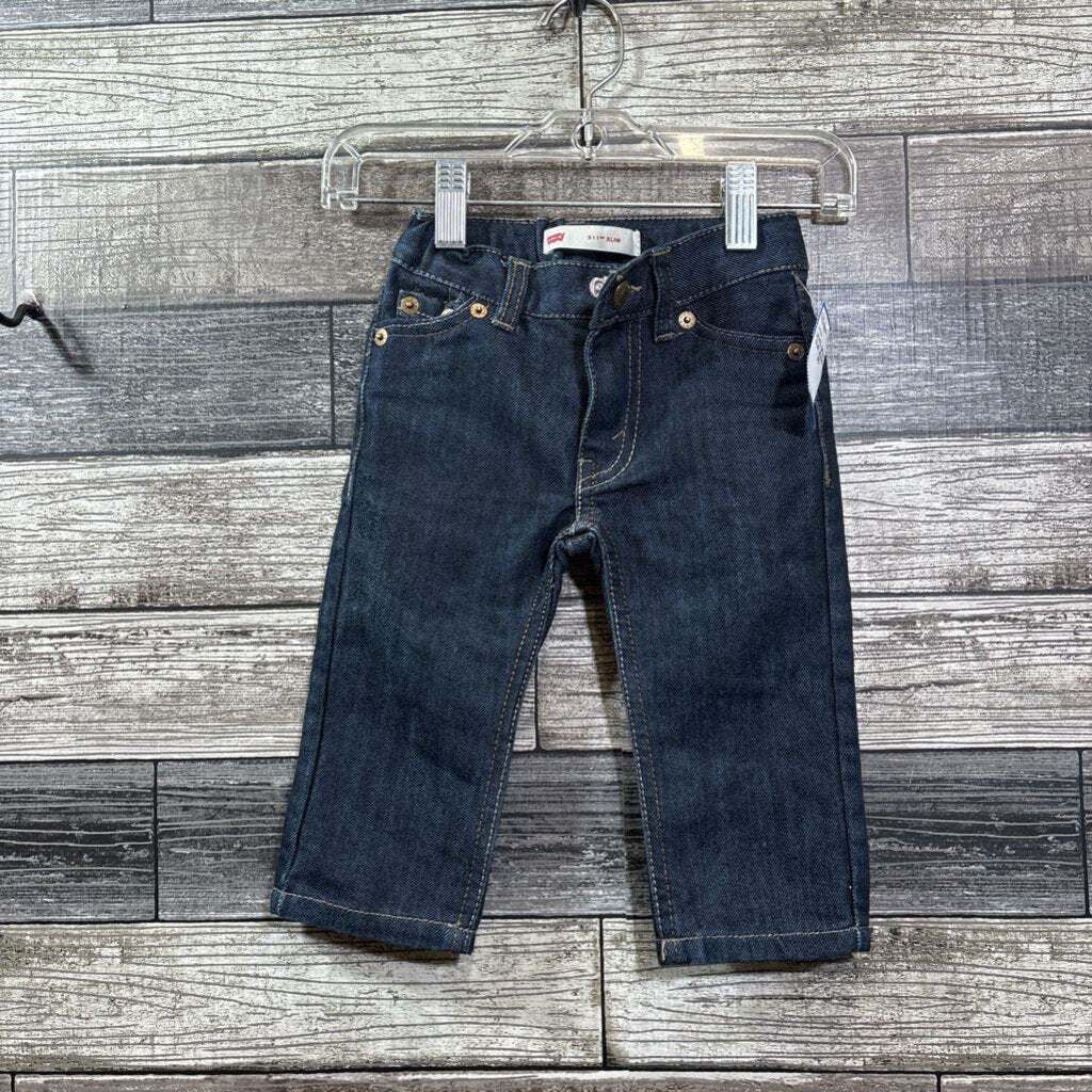LEVI'S GRAY 511 SLIM JEANS 12 MO