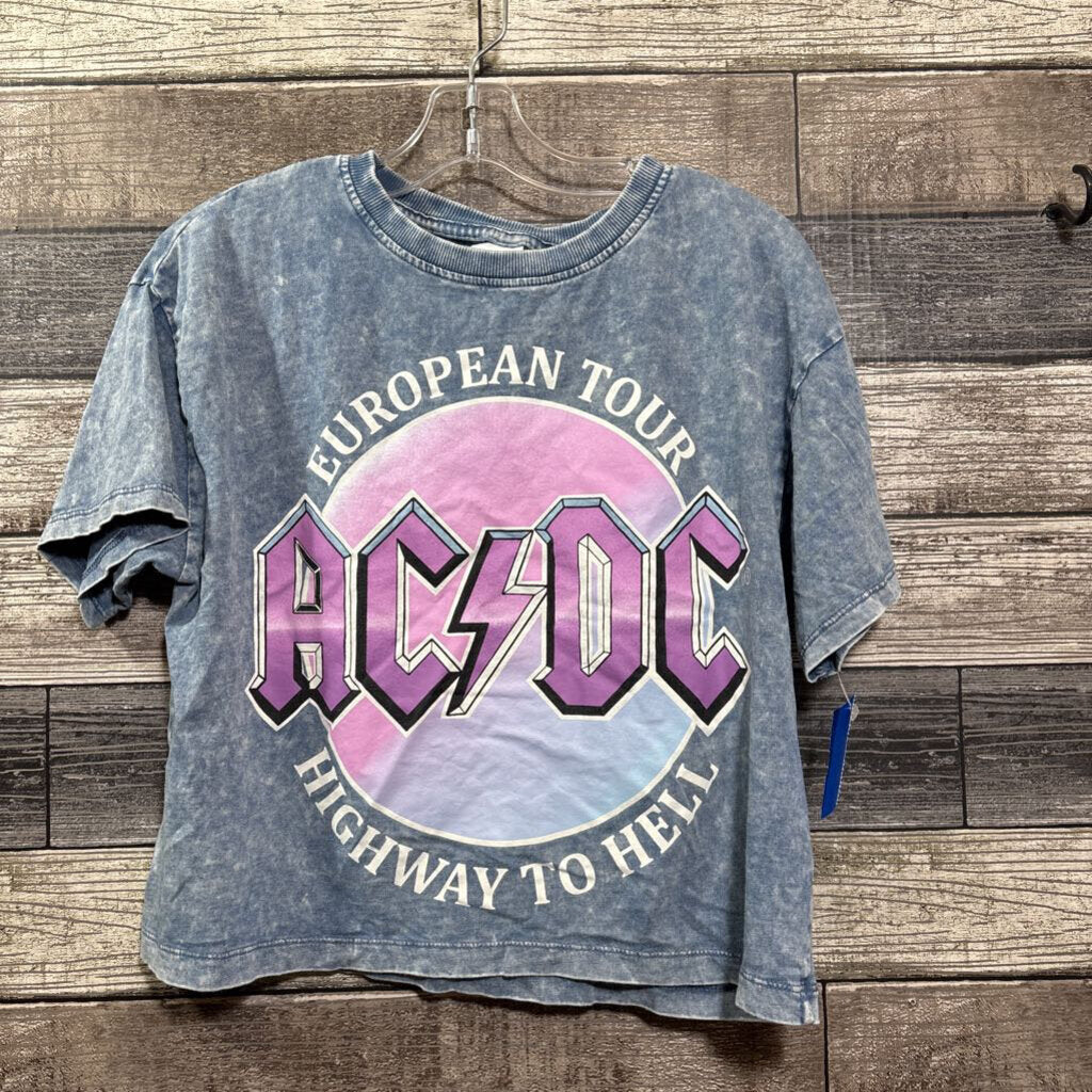 ZARA SS BOXY CROPPED ACDC T-SHIRT 11/12
