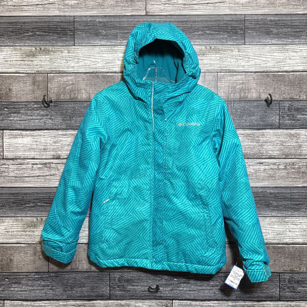 COLUMBIA OMNI HEAT OMNI TECH WATERPROOF HOODED COAT 7/8