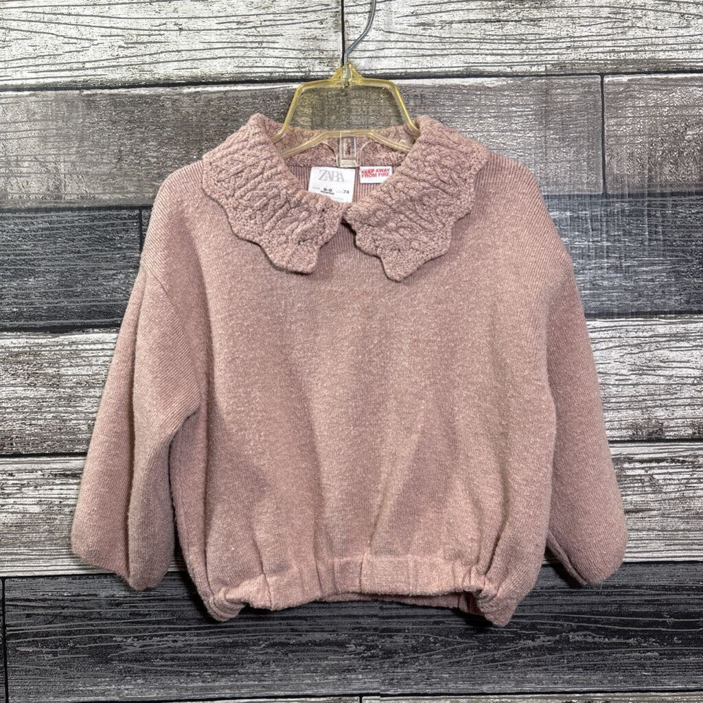 ZARA SUPER SOFT PETER PAN COLLAR SWEATER 6-9 MO