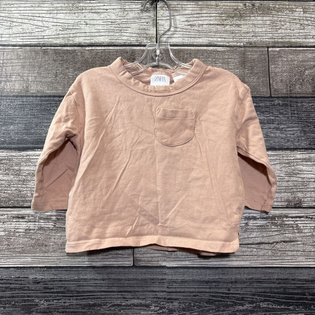 ZARA LS POCKET SHIRT 6-9 MO