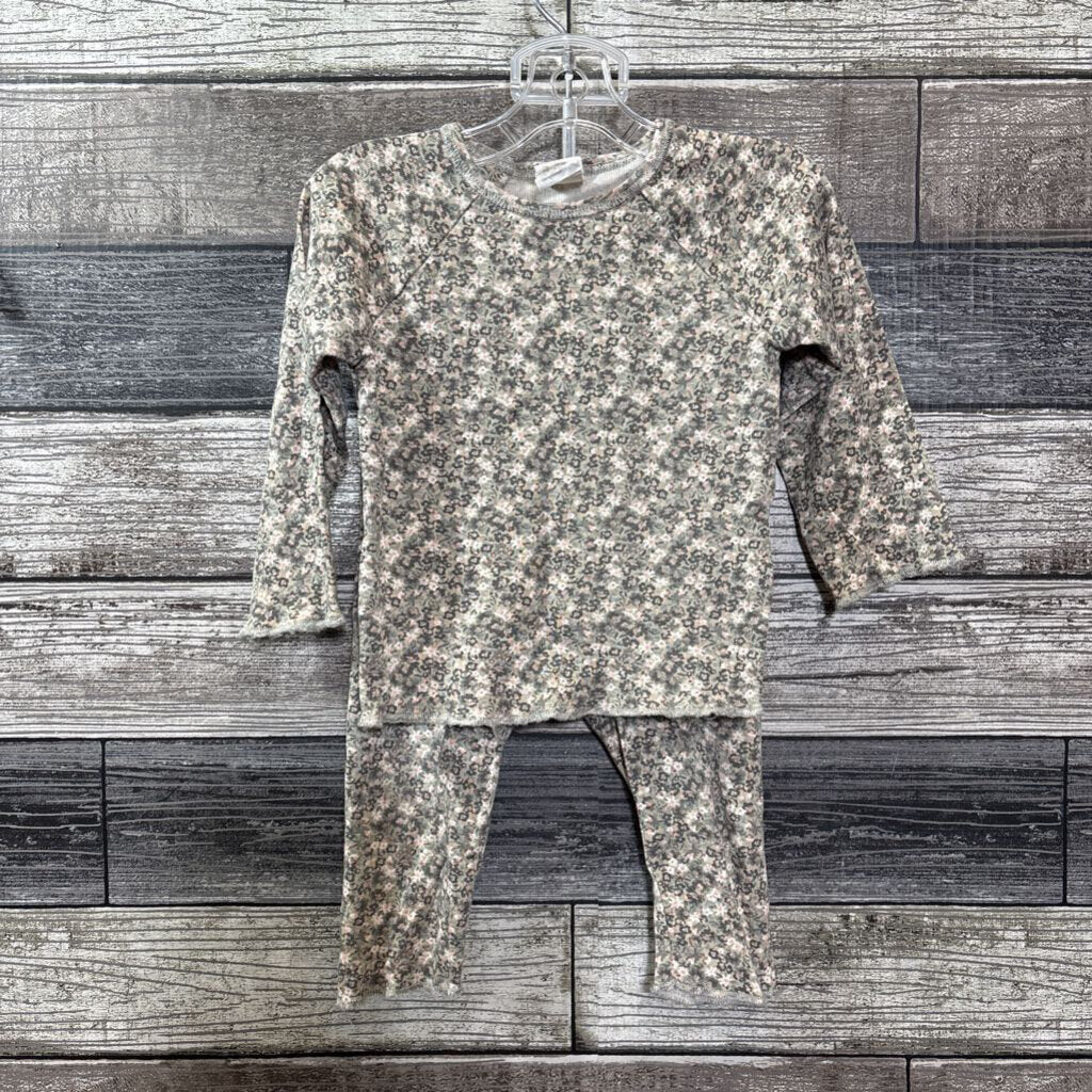 H&M ORGANIC 2PC LS RIBBED SHIRT + LEGGING 9 MO