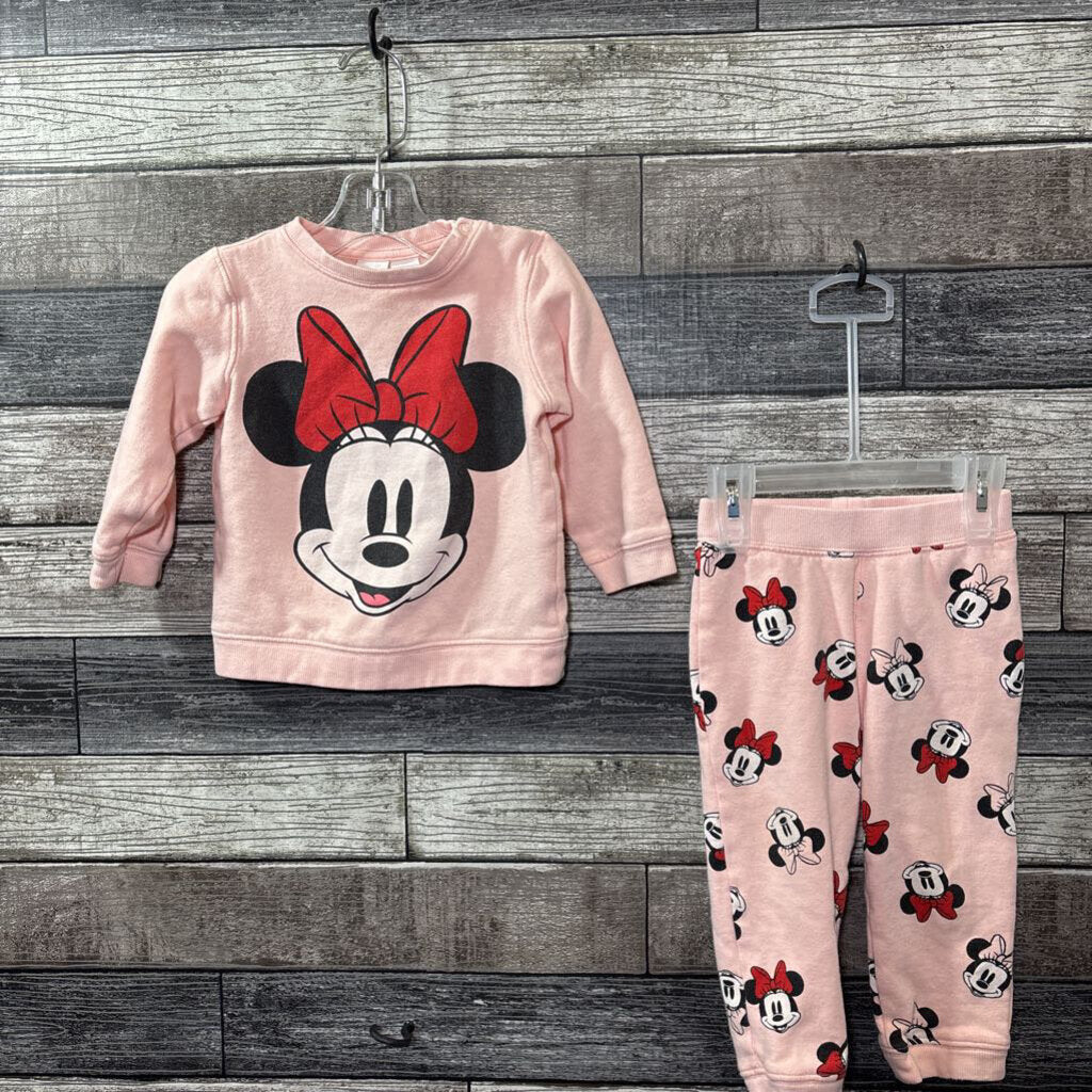 H&M DISNEY 2PC SWEATSHIRT + SWEATPANTS 12-18 MO