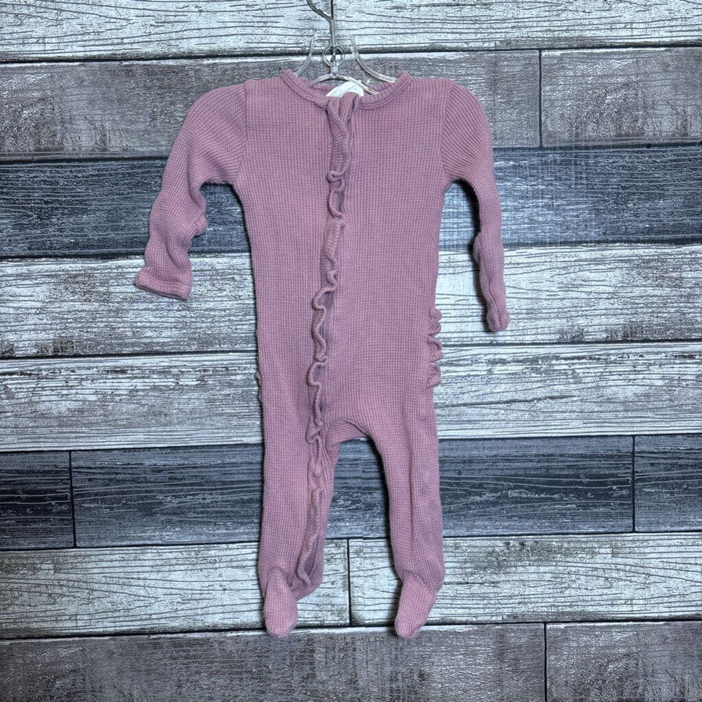 SPEARMINT LOVE ORGANIC WAFFLE FOOTIE PJ 3-6 MO
