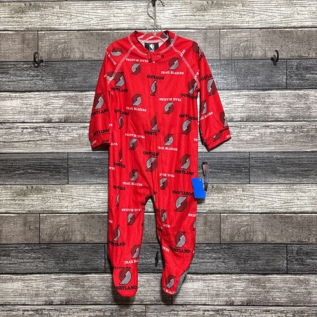 NWT NBA PORTLAND TRAIL BLAZERS FOOTIE PJ 12 MO