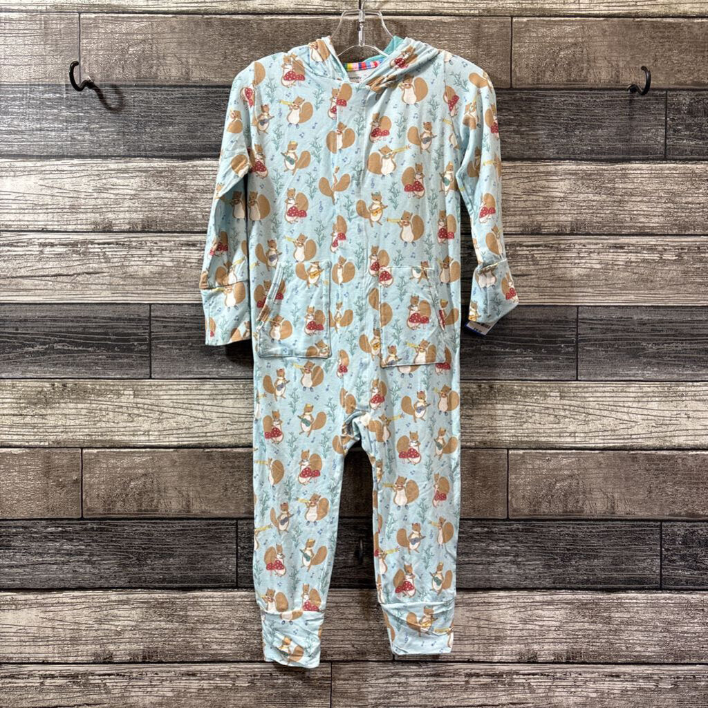 MAGNETIC ME BAMBOO HOODED ROMPER 12-18 MO