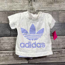 Load image into Gallery viewer, ADIDAS 2PC SS T-SHIRT + SHORTS 0-3 MO
