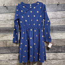 Load image into Gallery viewer, TEA LS COTTON NAVY &amp; GOLD DRESS 12
