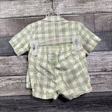Load image into Gallery viewer, H&amp;M 2PC COTTON SS BUTTON DOWN SHIRT + SHORTS 6-12 MO
