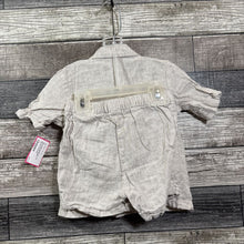 Load image into Gallery viewer, H&amp;M LINEN BLEND 2PC SS BUTTON DOWN SHIRT + SHORTS 18-24 MO
