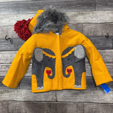 Load image into Gallery viewer, LITTLE GOODALL "TE AMO ELEPHANTS" WOOL COAT 2 (RETAIL $170)

