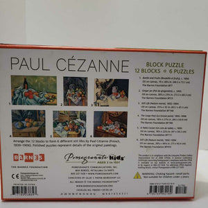 PAUL CEZANNE BLOCK PUZZLE 12 BLOCKS 6 PUZZLES