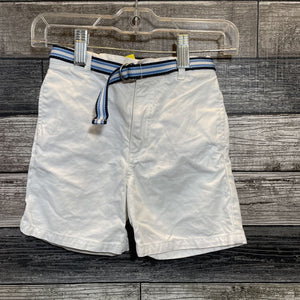 JANIE & JACK WOVEN COTON WHITE SHORTS WITH BELT 2