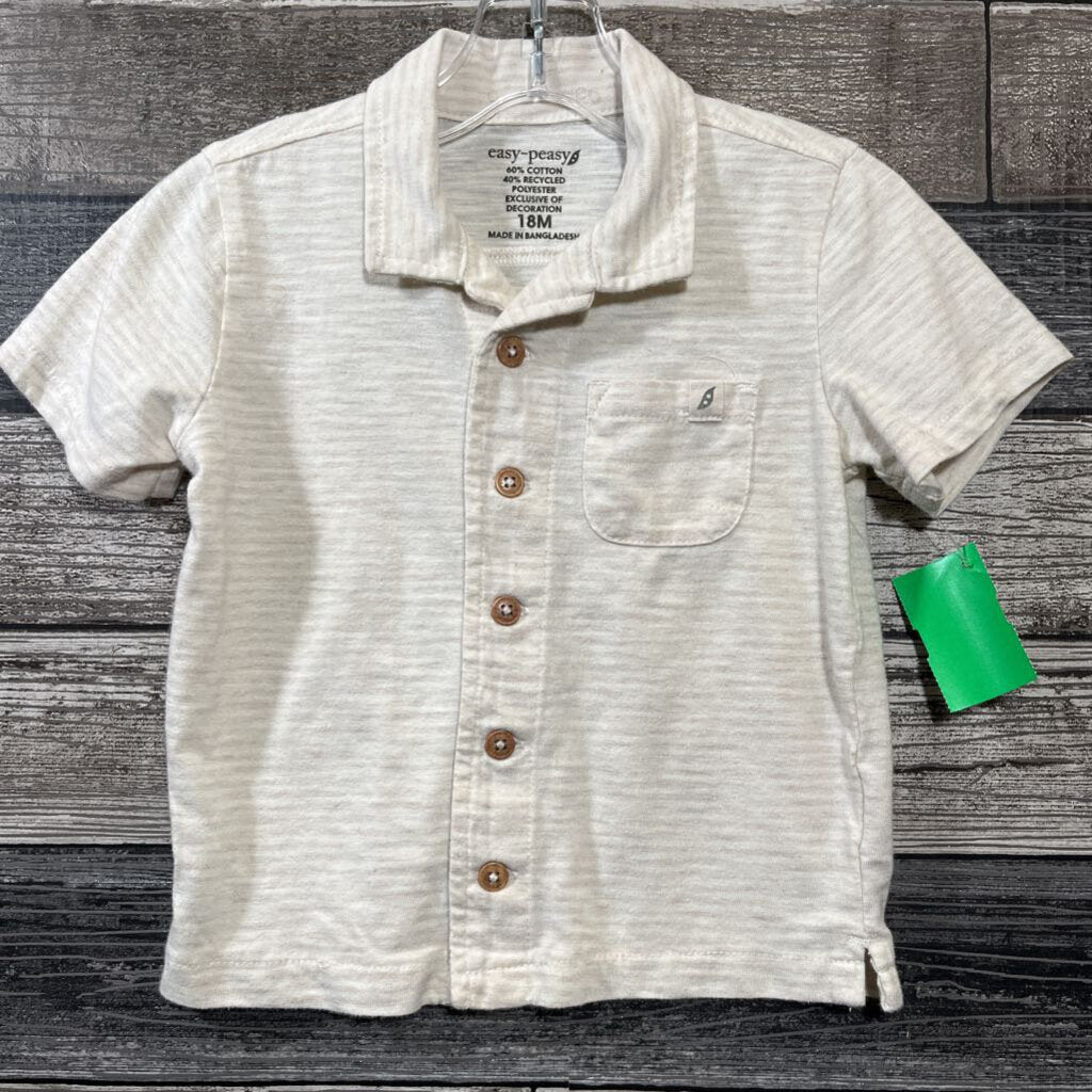 EASY PEASY SS BUTTON DOWN SHIRT 18 MO